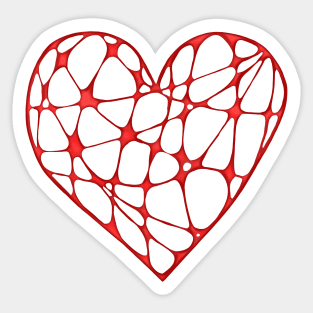 Spiderweb heart Sticker